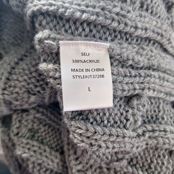 NWT Rehab Lab gray cable knit maxi sweater size large - Picture 3 of 6